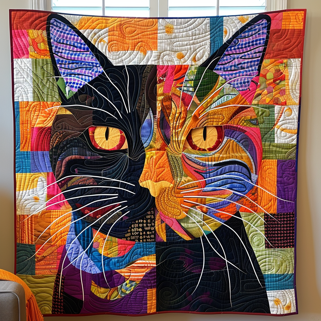 Purrfection Patterns Quilted Blanket Cat Christmas Gifts