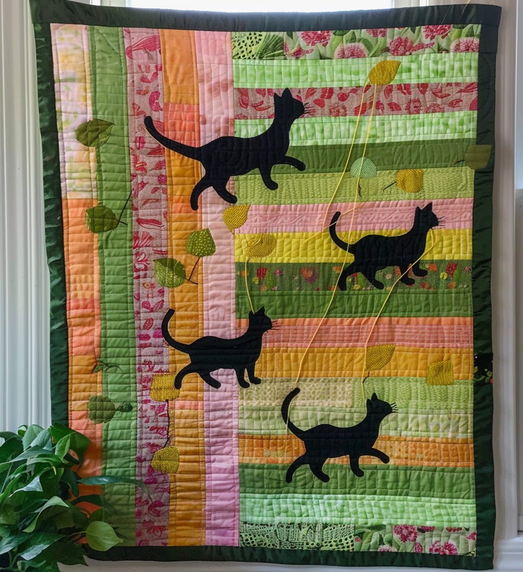 Purrfectly Cozy Quilted Blanket Cat Christmas Gifts