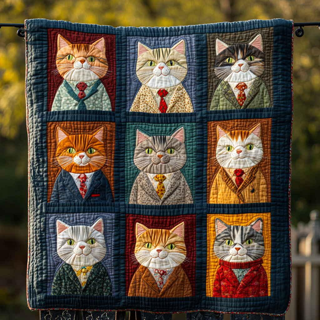 Purrfectly Patchy Quilted Blanket Cute Blankets For Her