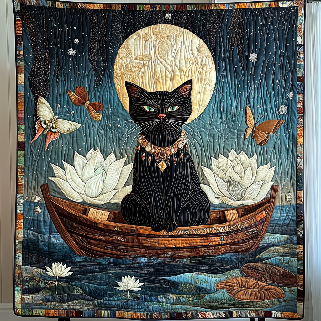 Purrfectly Playful Quilted Blanket Cat Christmas Gifts