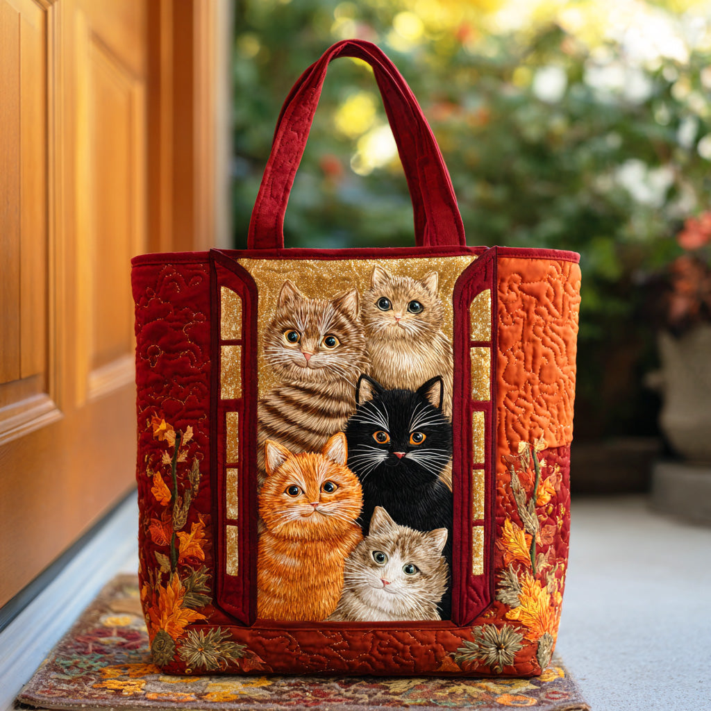 Purring Meadow Quilted Tote Bag Christmas Gifts For New Moms