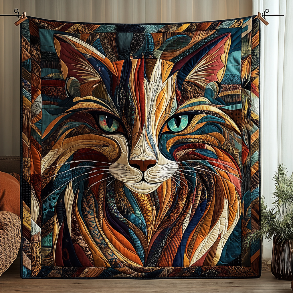 Purrs And Patches Quilted Blanket Unique Gifts For Cat Lovers