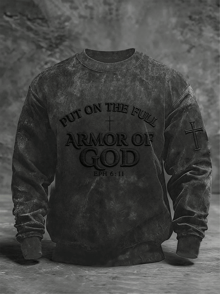 Put On The Full Armor Of God Crew Neck Sweatshirt Apparel Gift For Jesus Lovers