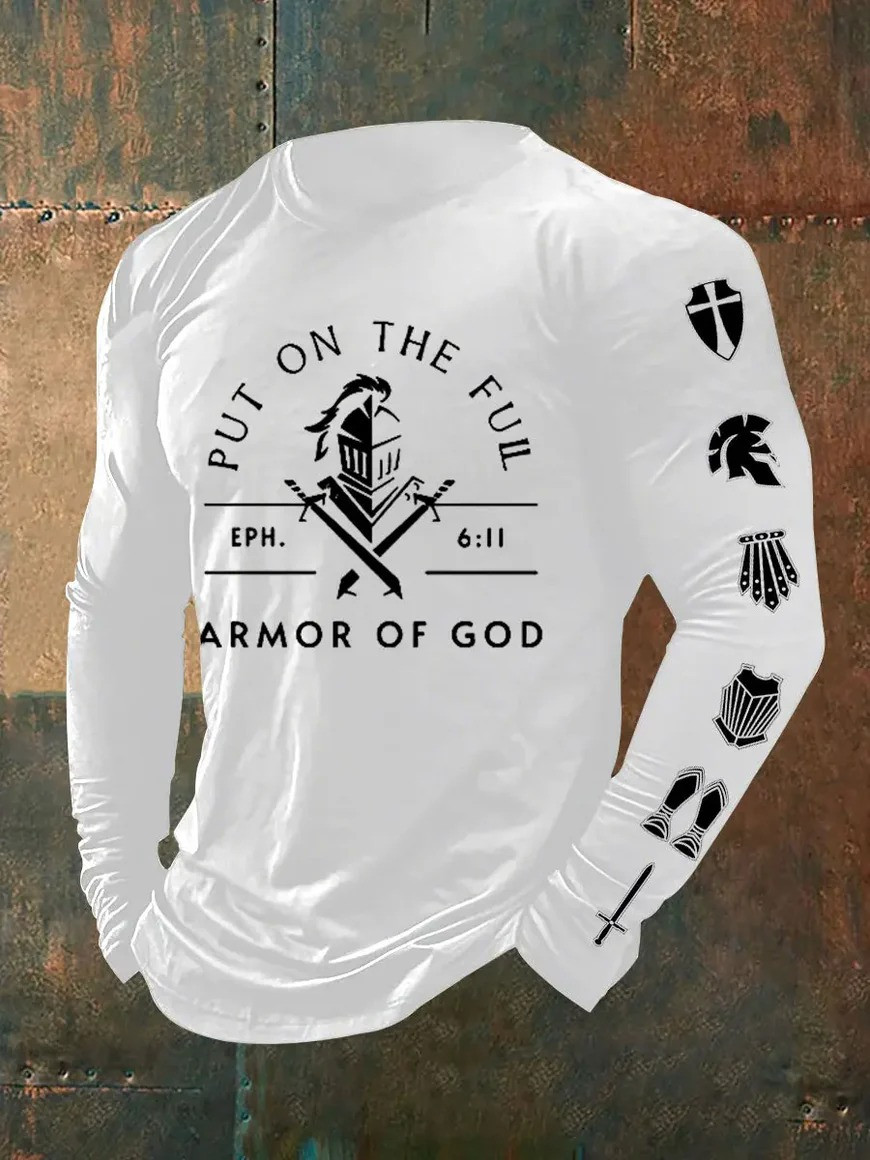 Put On The Full Armor Of God Long Sleeve Shirt Ephesians 6 11 Warrior Knight Apparel Gift For Believers