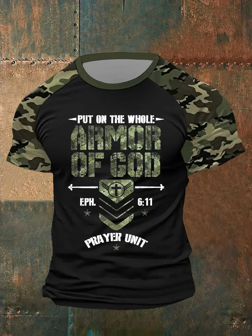 Put On The Whole Armor Of God Camo T-Shirt Ephesians 6 11 Prayer Unit Apparel Gift For Christians