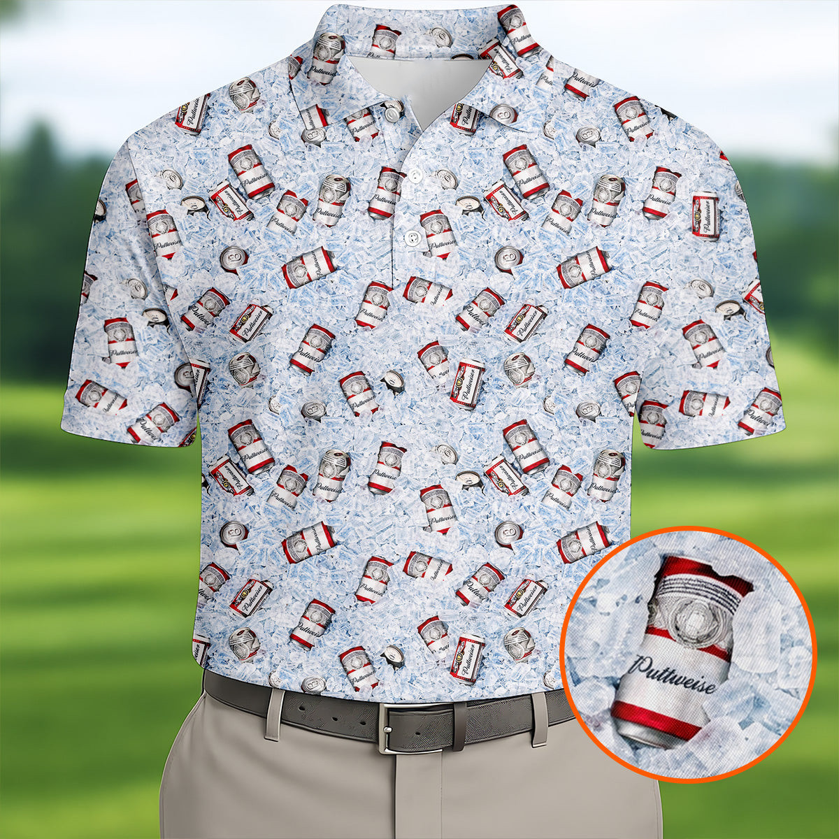Puttweiser Golf Polo Shirt Best Golf Clothing Cool Present For Father's Day