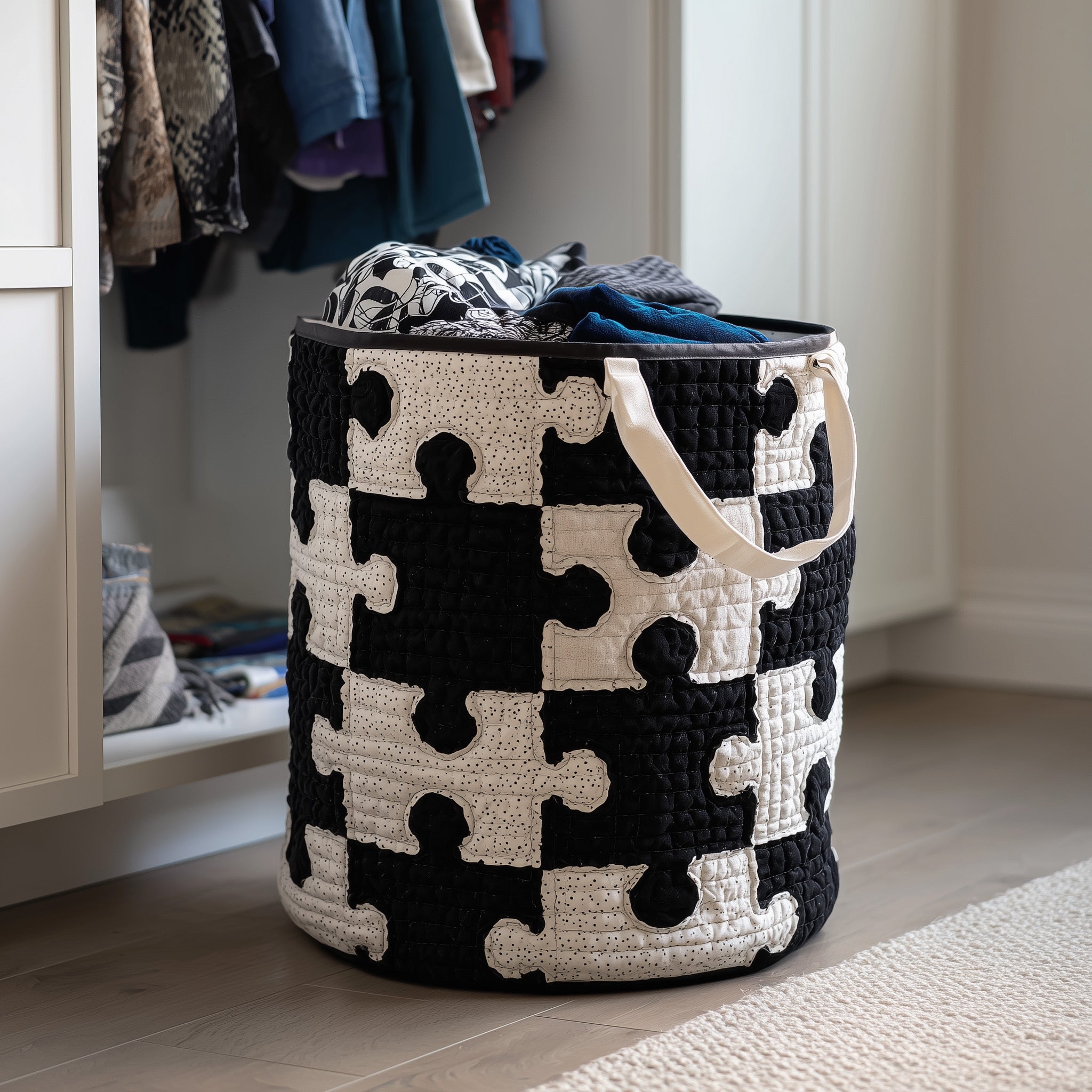 Puzzle Riddle Quilted Laundry Basket Good Gifts For Women