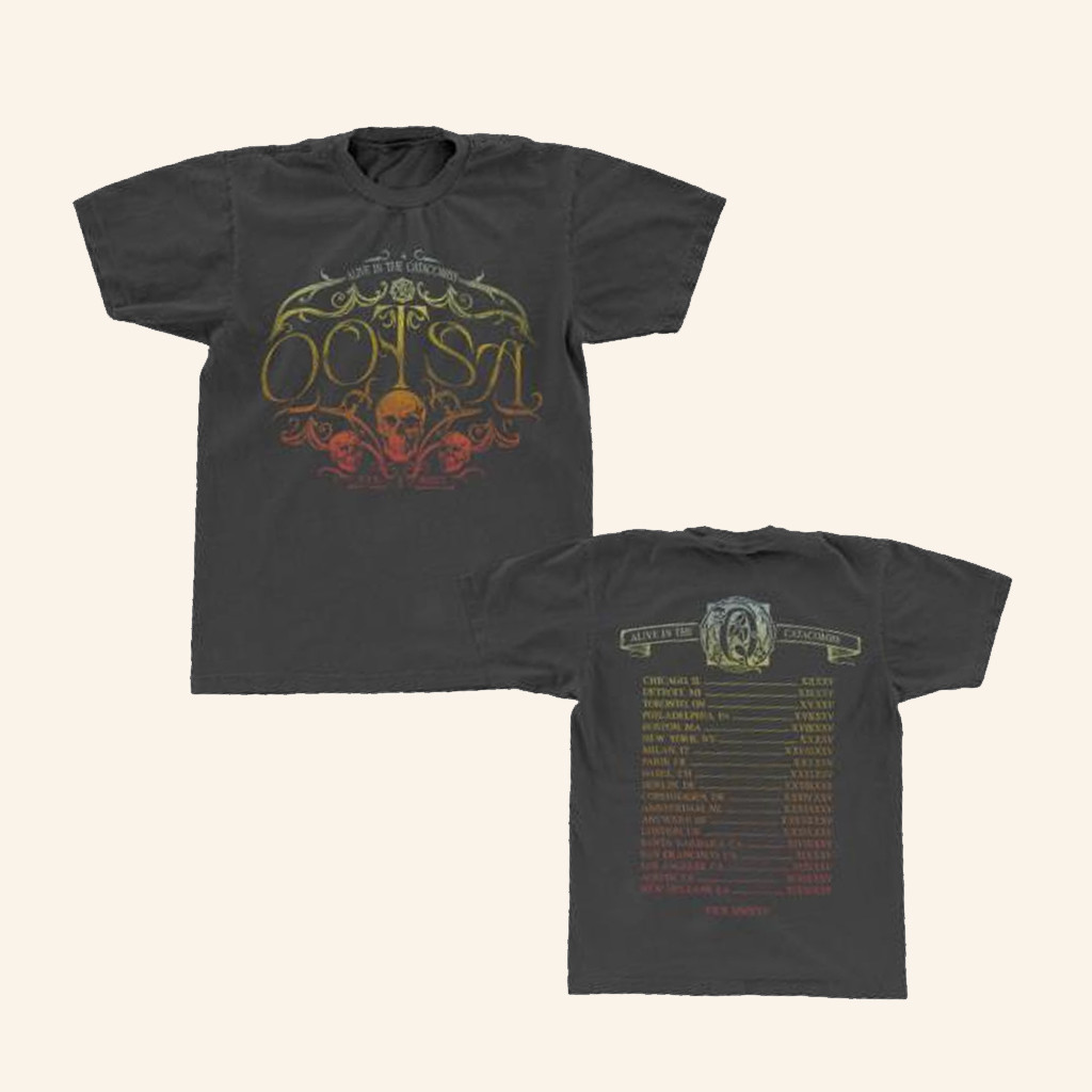Qotsa Merch Alive In The Catacombs Skull Tour T-Shirt Gifts For Rock Lovers Qotsa Merch Alive In The Catacombs Skull Tour T-Shirt Gifts For Rock Lovers