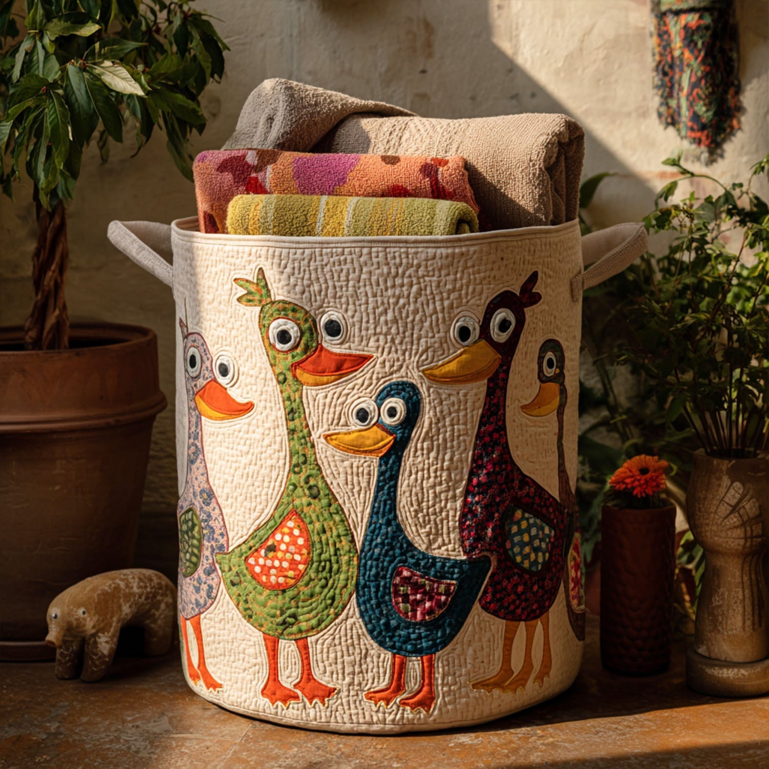 Quackadelic Quilted Laundry Basket Father's Day Merch Gift