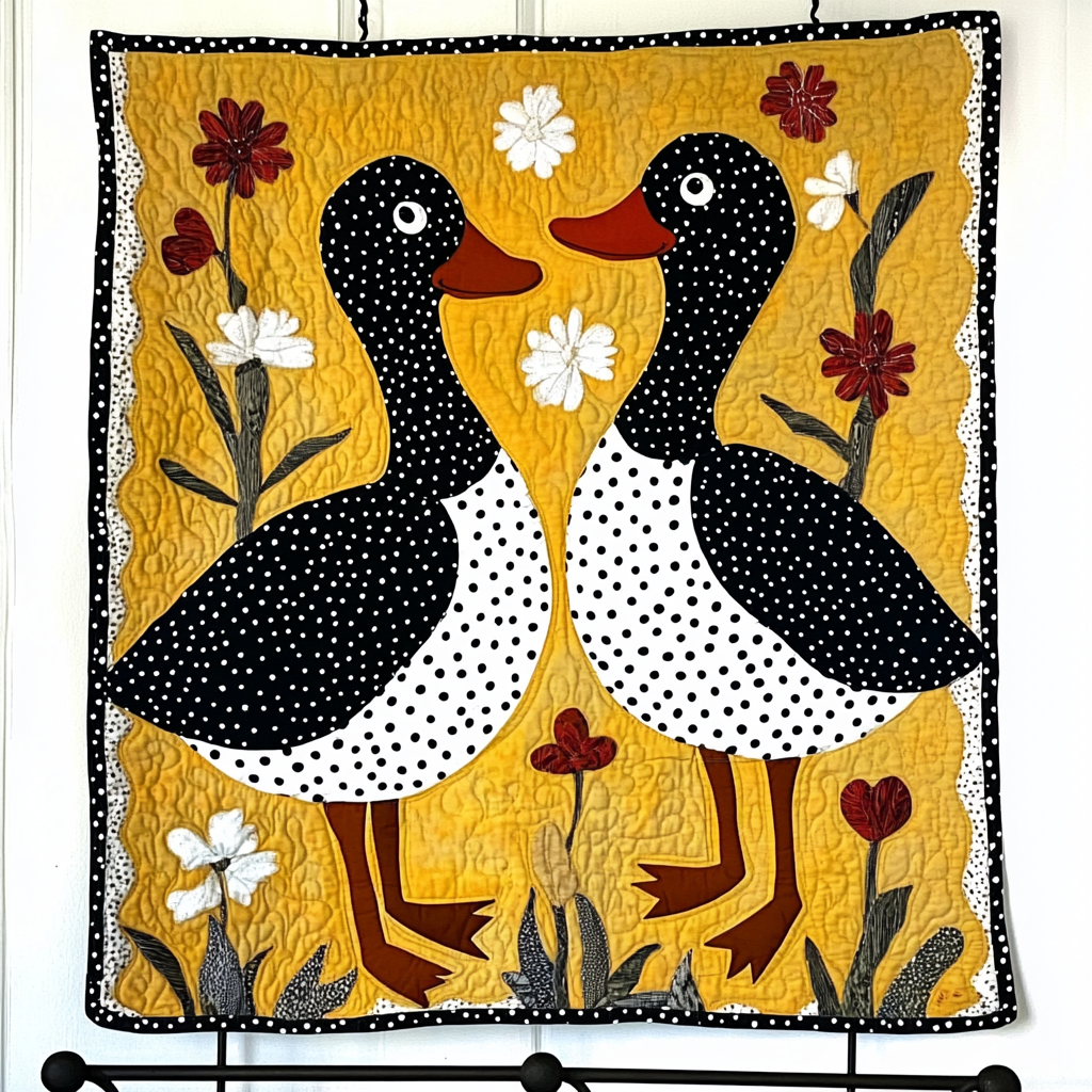 Quacking Quilted Blanket Farm Animal Blanket