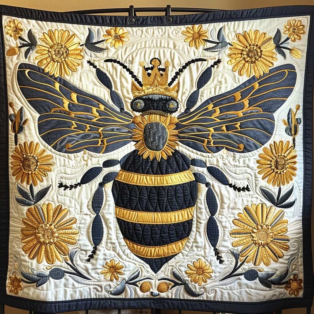 Queen Bee Quilted Blanket Cute Fuzzy Blankets