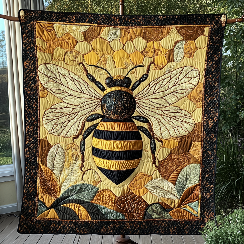 Queen Bee Realm Quilted Blanket Cute Fuzzy Blankets