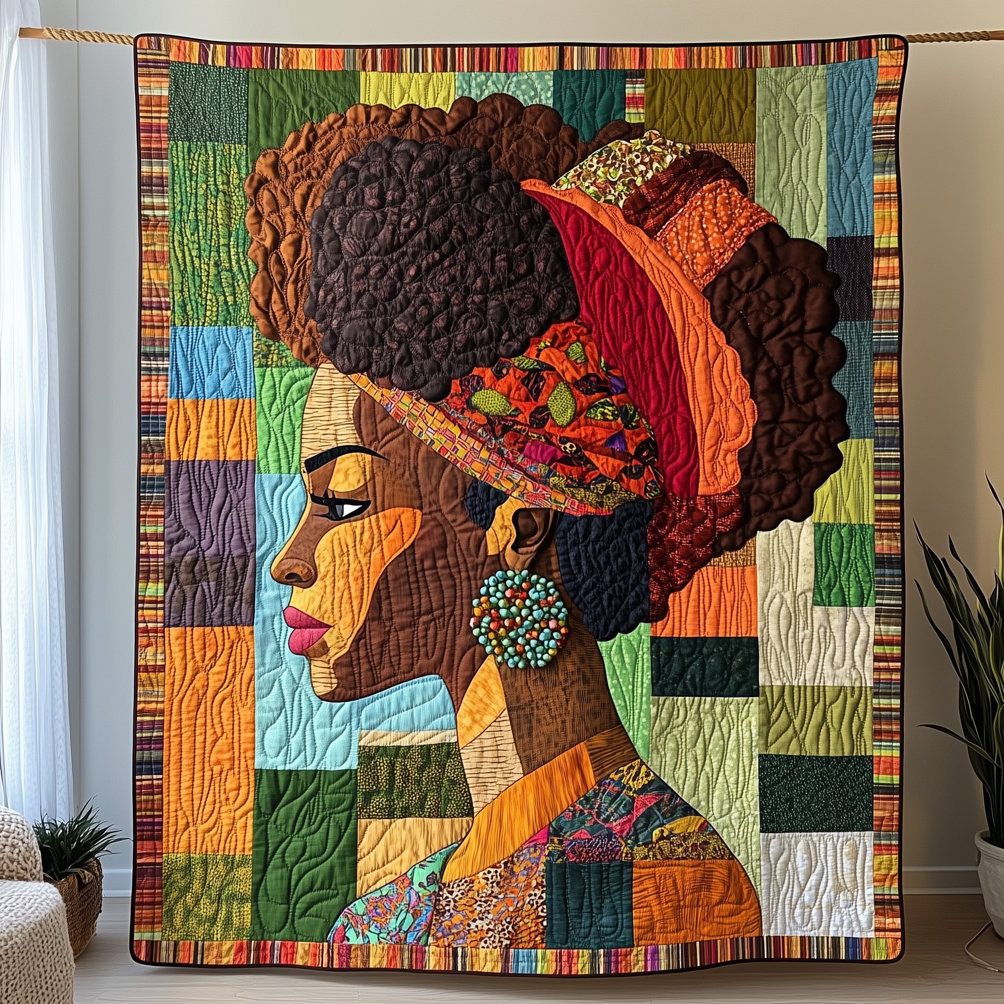 Queen Of Colors Quilted Blanket Vibrant Abstract Art Throw Colors King And Queen Gifts
