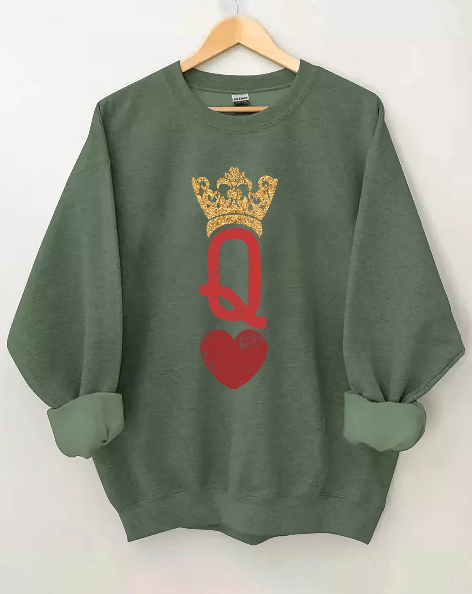 Queen Of Hearts Sweatshirt Best Anniversary Gifts For Her Father's Day Gift for Dad