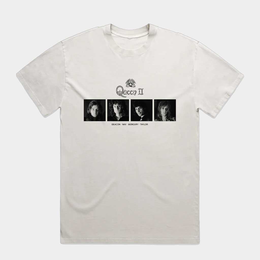Queen Online Merch 2026 Queen II Portraits White T-Shirt Queen Fan Apparel Rock Lovers Gifts