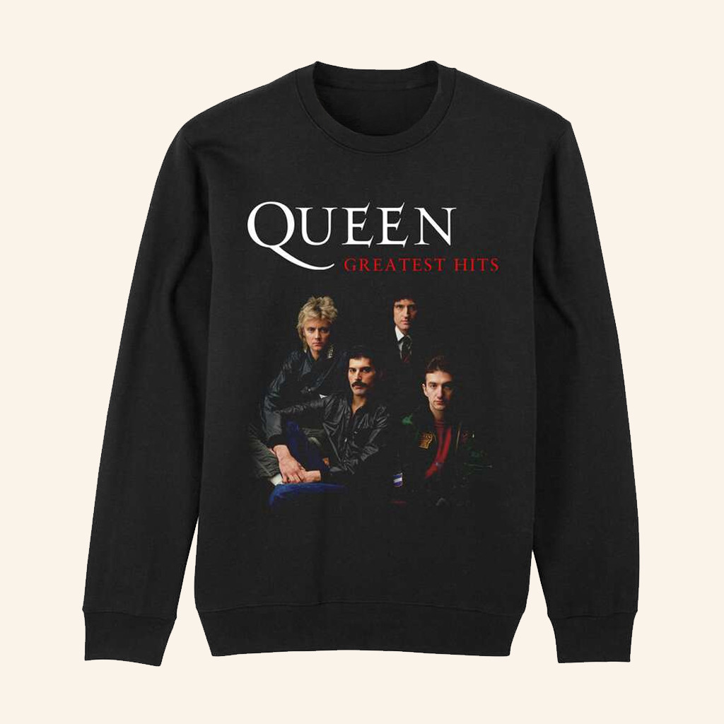 Queen Online Merch Greatest Hits Black Sweatshirt Gifts For Rock Lovers Queen Online Merch Greatest Hits Black Sweatshirt Gifts For Rock Lovers