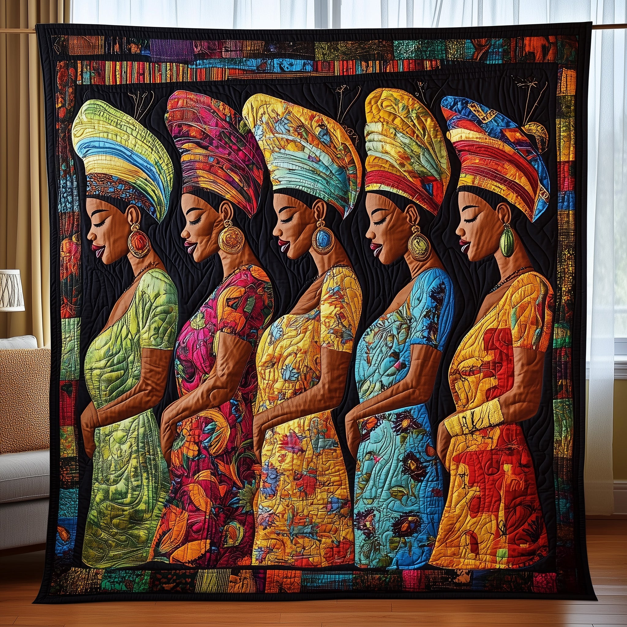 Queens of Heritage Quilted Blanket Merchandise Throw BlanketAfrican American Gifts For Her