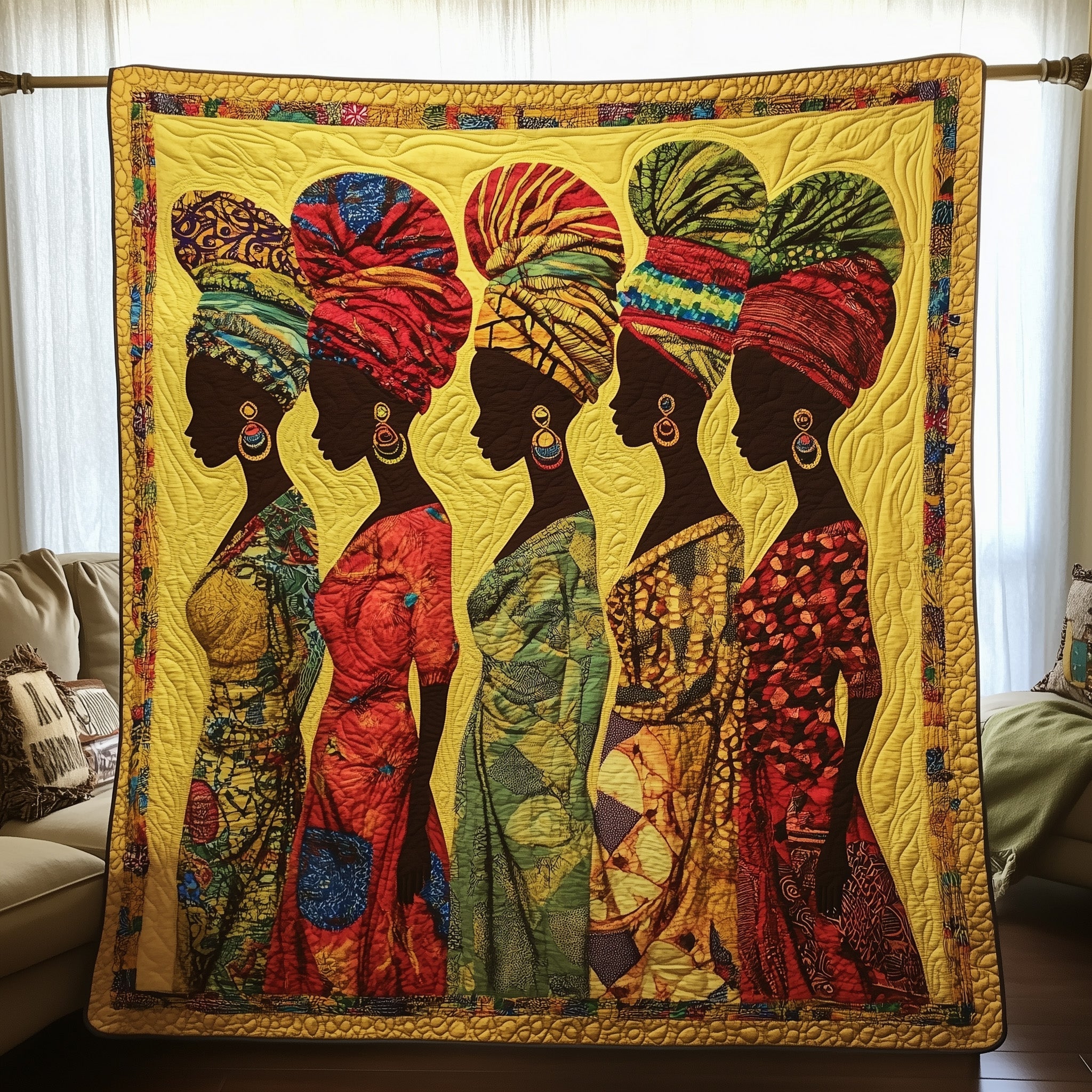 Queens of Heritage Quilted Blanket Merchandise Throw BlanketGifts For Black History Month