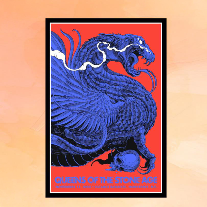 Queens Of The Stone Age Merch Monterrey MX November 12 2025 Concert Poster Wall Art Decor