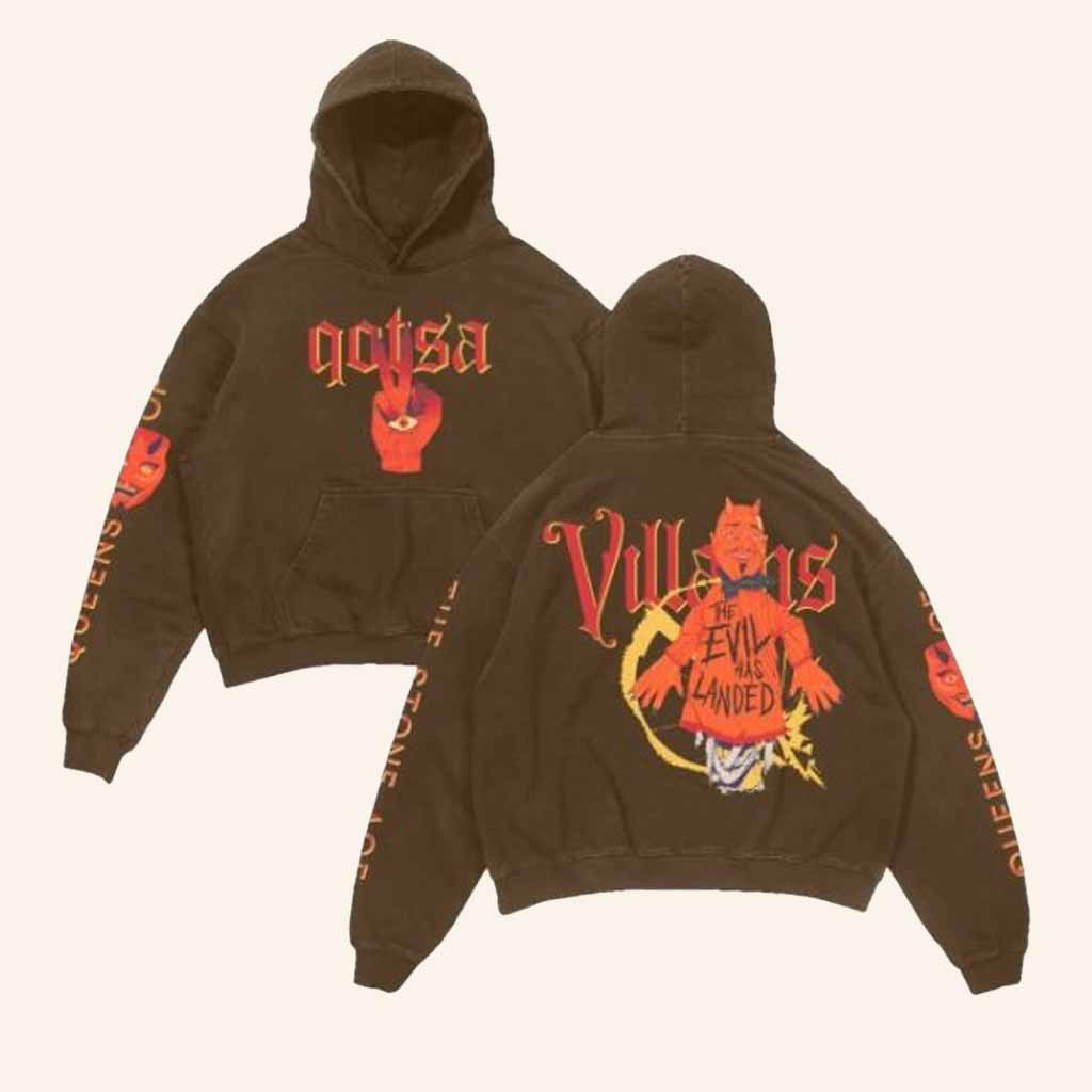 Queens Of The Stone Age Merch The Evil Has Landed Hoodie Christmas Presents For Brother Queens Of The Stone Age Merch The Evil Has Landed Hoodie Christmas Presents For Brother