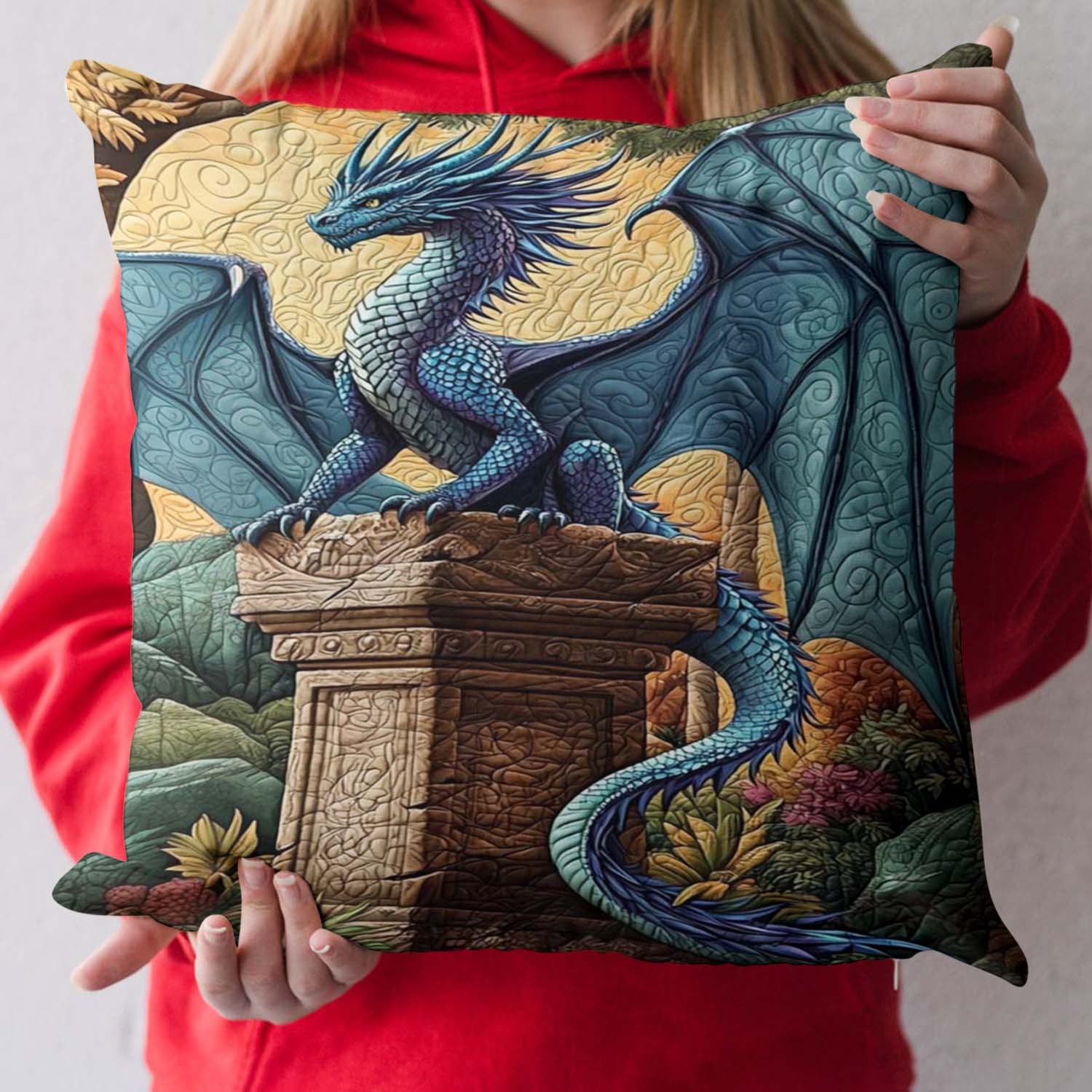 Quicksilver Breath Quilted Pillow Case Holiday Season Cushion Cover