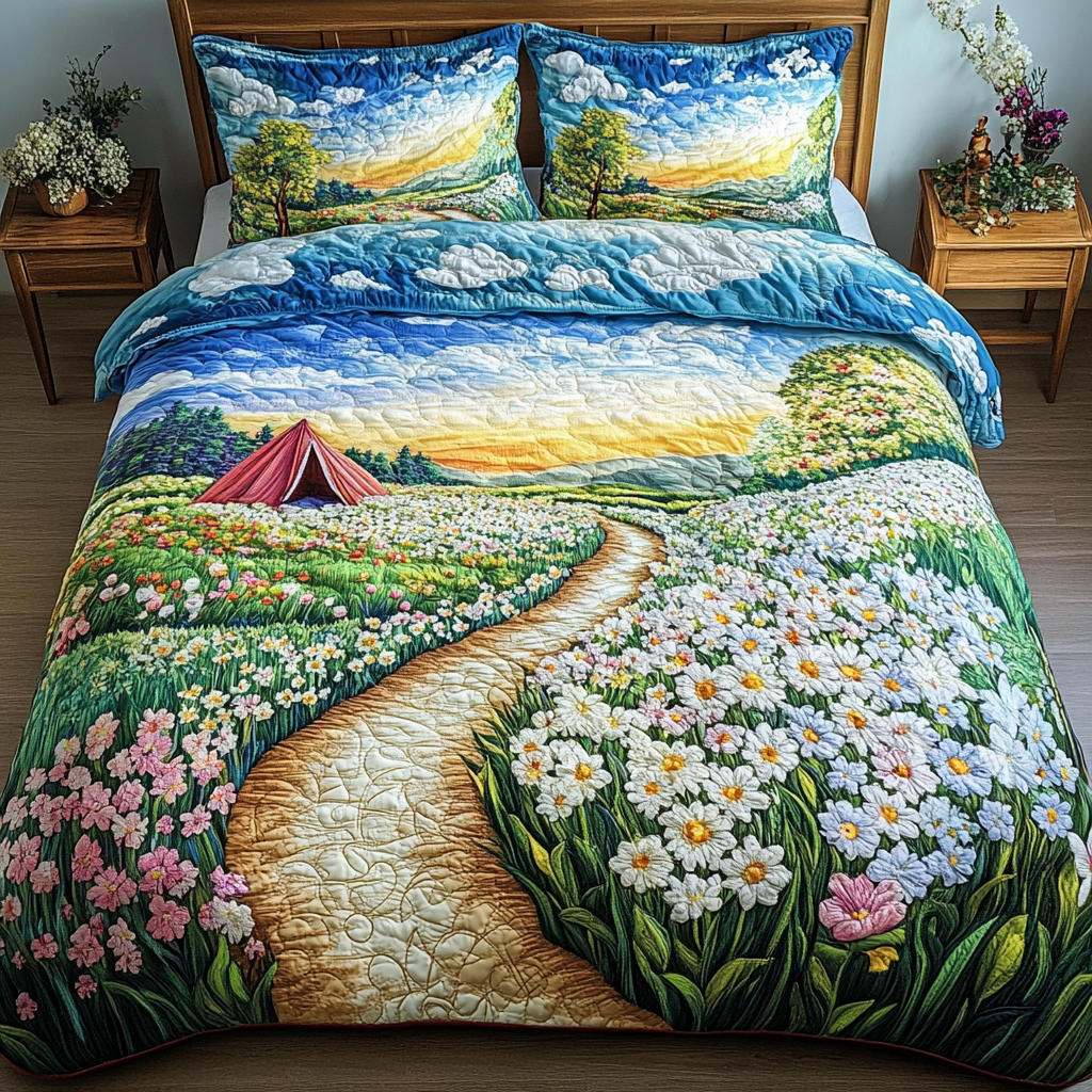 Quiet Getaway Quilted Bedding Set Bed Decorations Great Presents For Campers