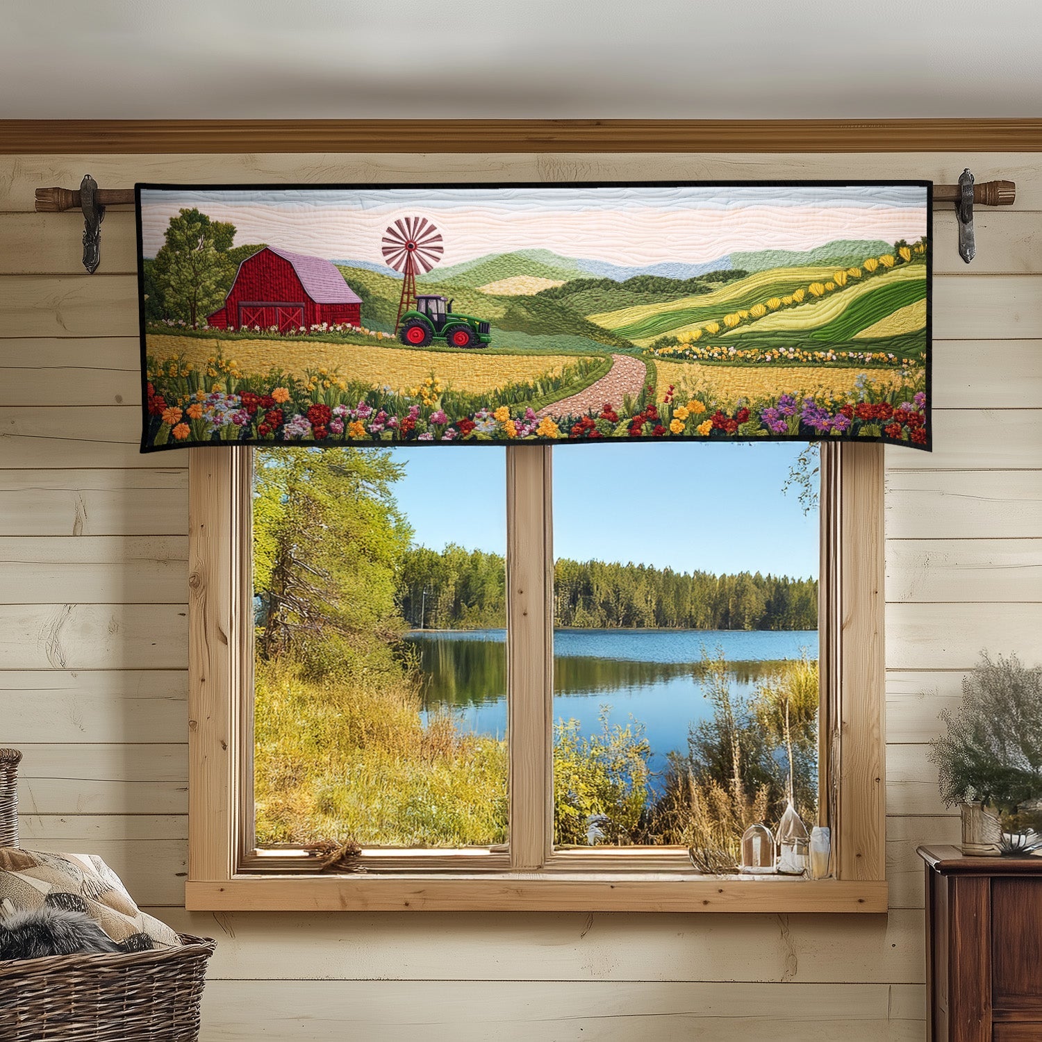 Quiet Harvest Quilted Valance Modern Holiday Decor Good Presents For Farmers