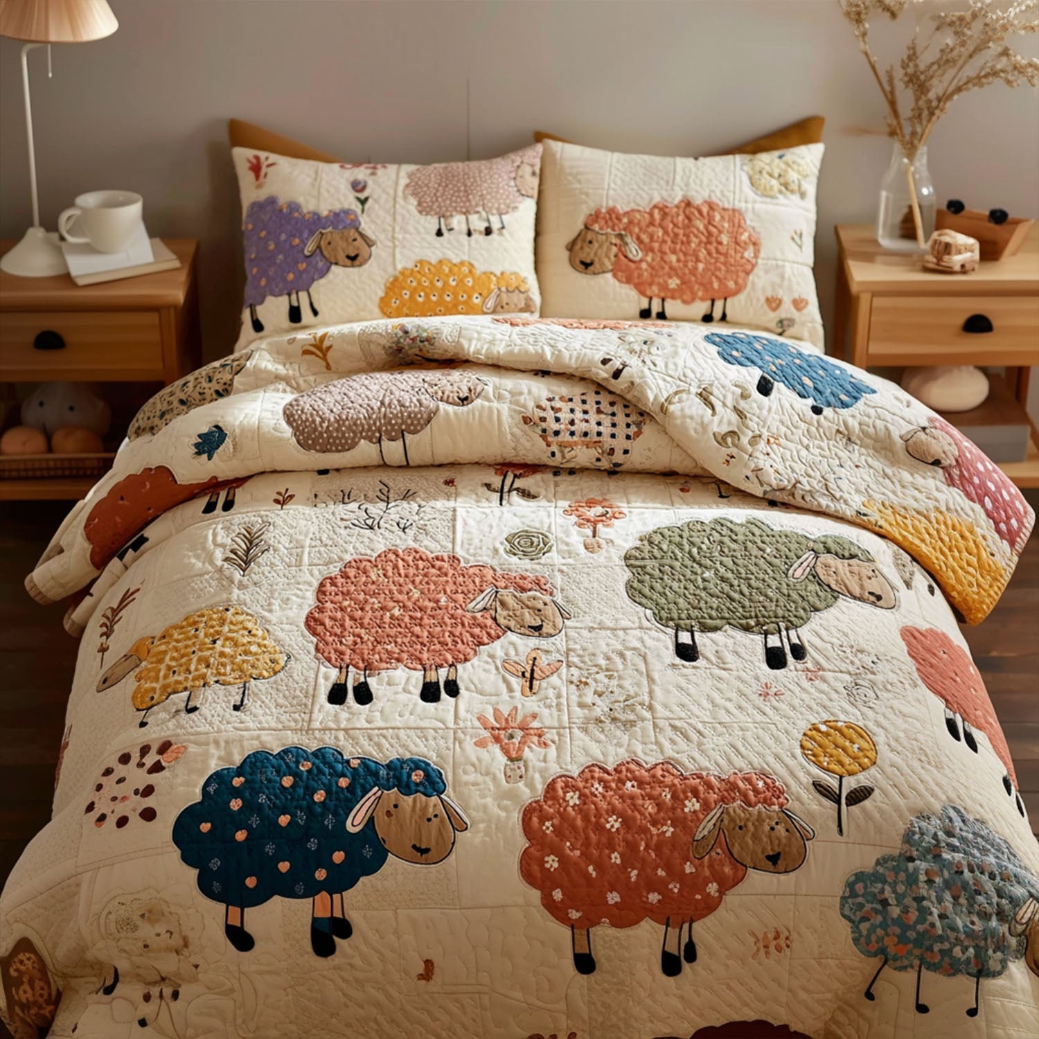 Quiet Meadows Quilted Bedding Set Best Comforter Sets Sheep Related Presents