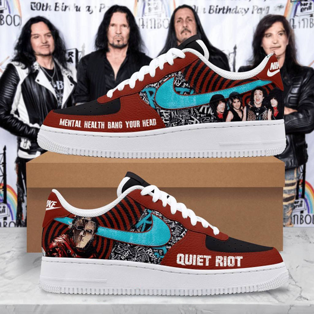 Quiet Riot Mental Health Band Your Head Special Air Force 1 Sneaker Thoughtful Present For Rock Fans