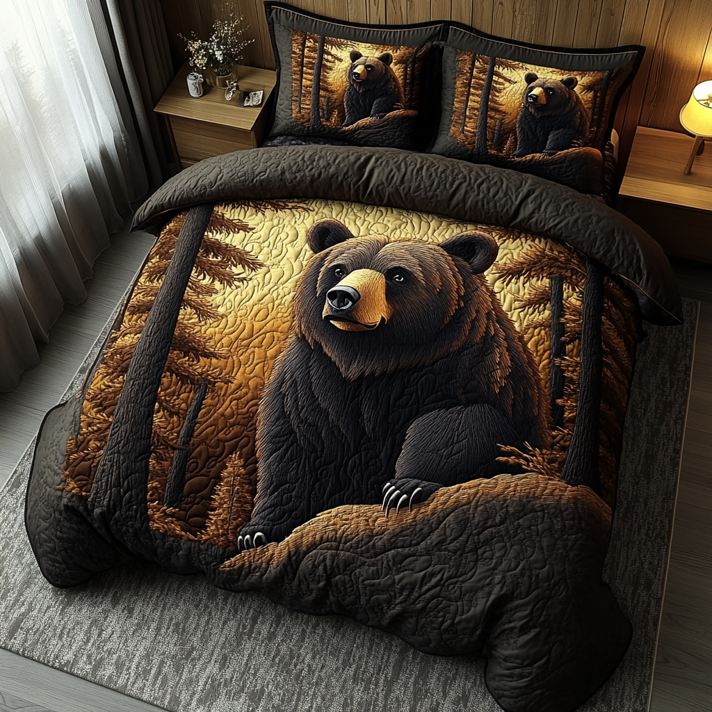 Quiet Stalker Quilted Bedding Set Best Bedspread Set Christmas Gifts For Wildlife Lovers