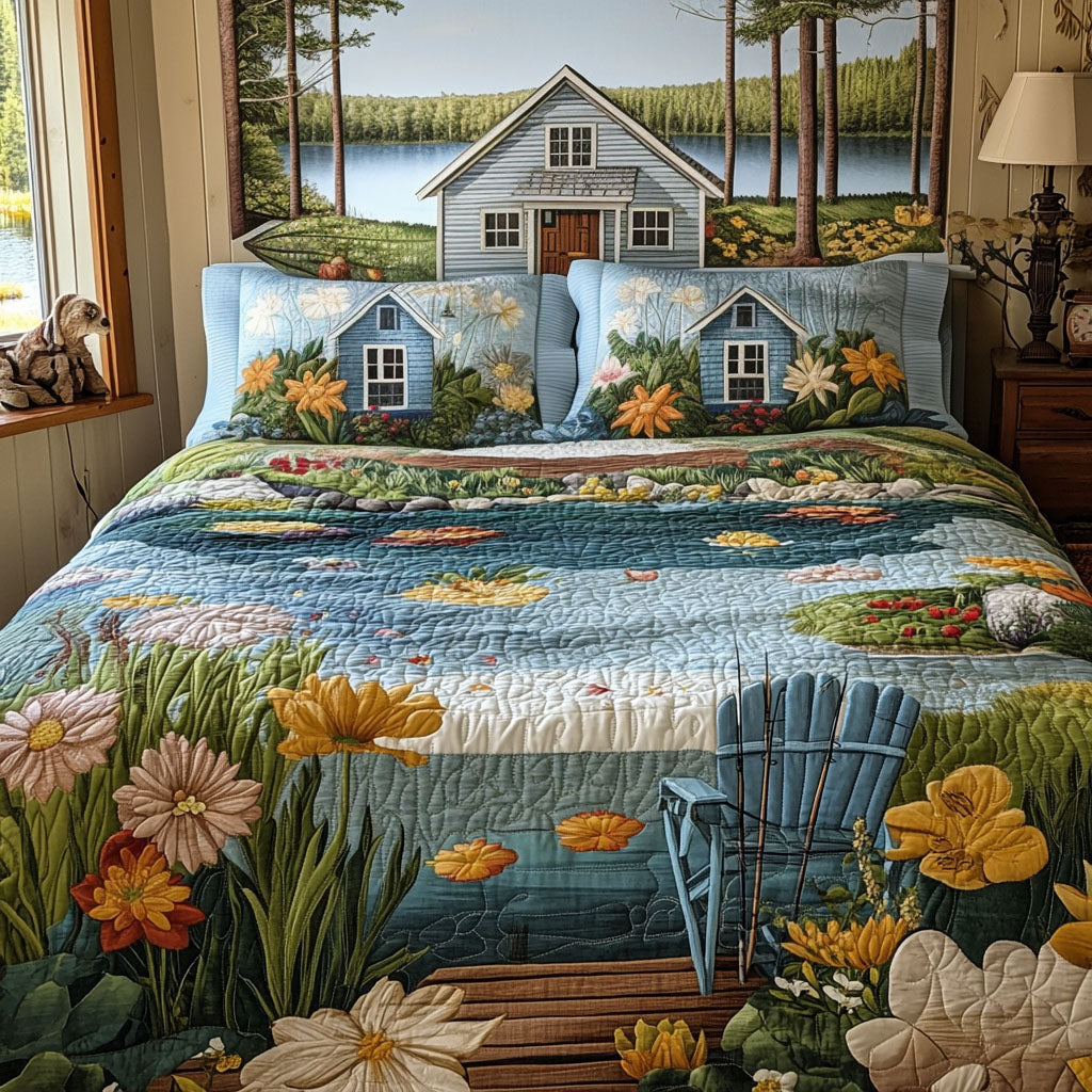 Quiet Waters Quilted Bedding Set Bedroom Decor Ideas Fishing Gift Ideas For Him
