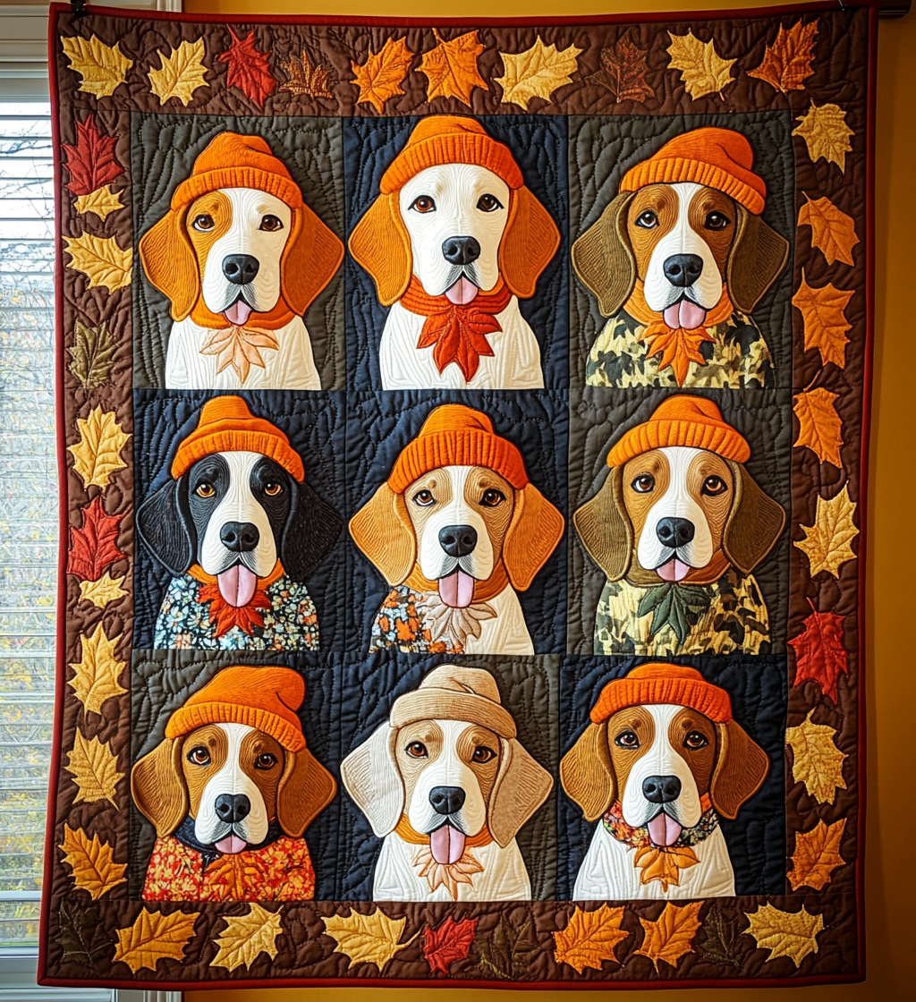 Quirky Beagle Quilted Blanket Cute Blankets For Bed