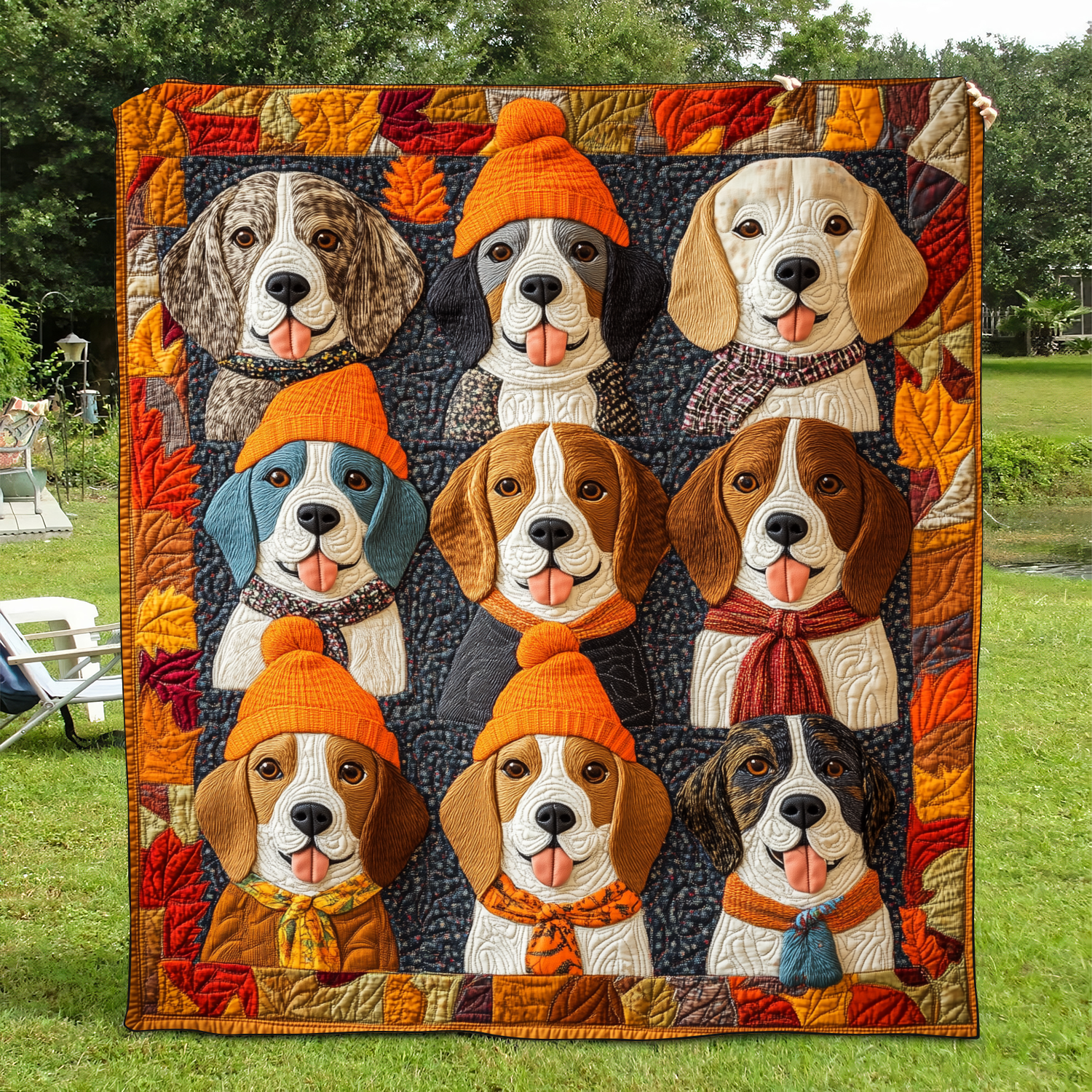 Quirky Beagle Quilted Blanket Cute Blankets For Bed