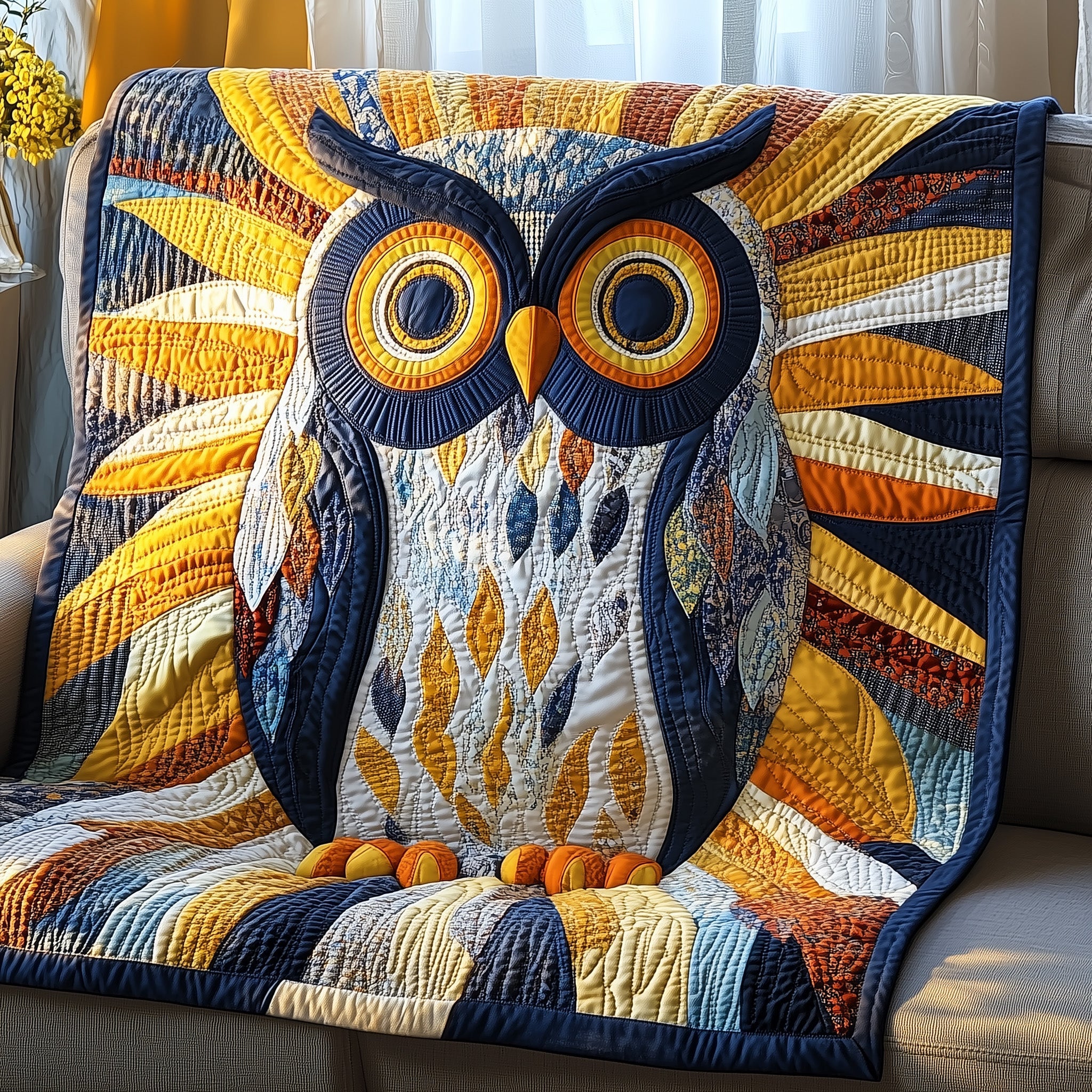 Quirky Owl Quilted Blanket Cute Bed BlanketOwl Gifts For Mom