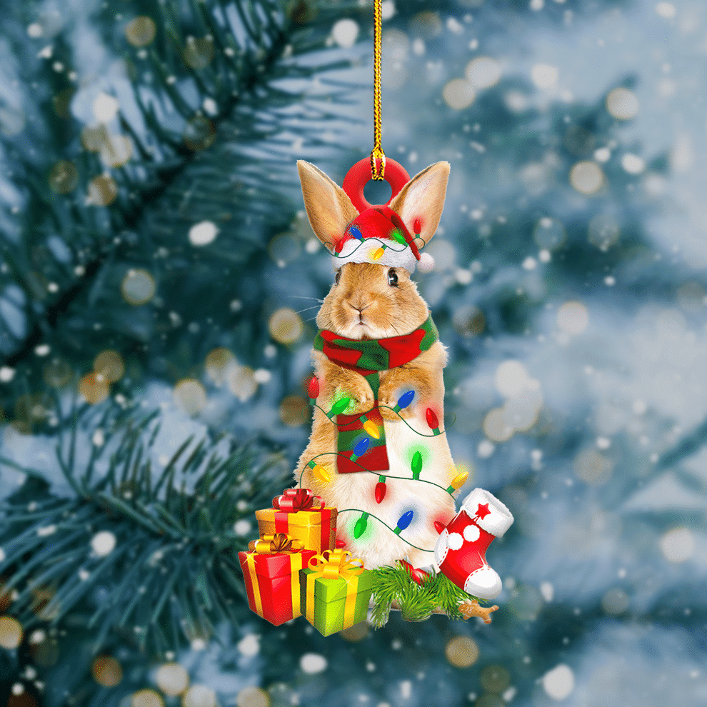 Rabbit Light Christmas Shaped Ornaments Gift for Rabbit Love Pet Gift