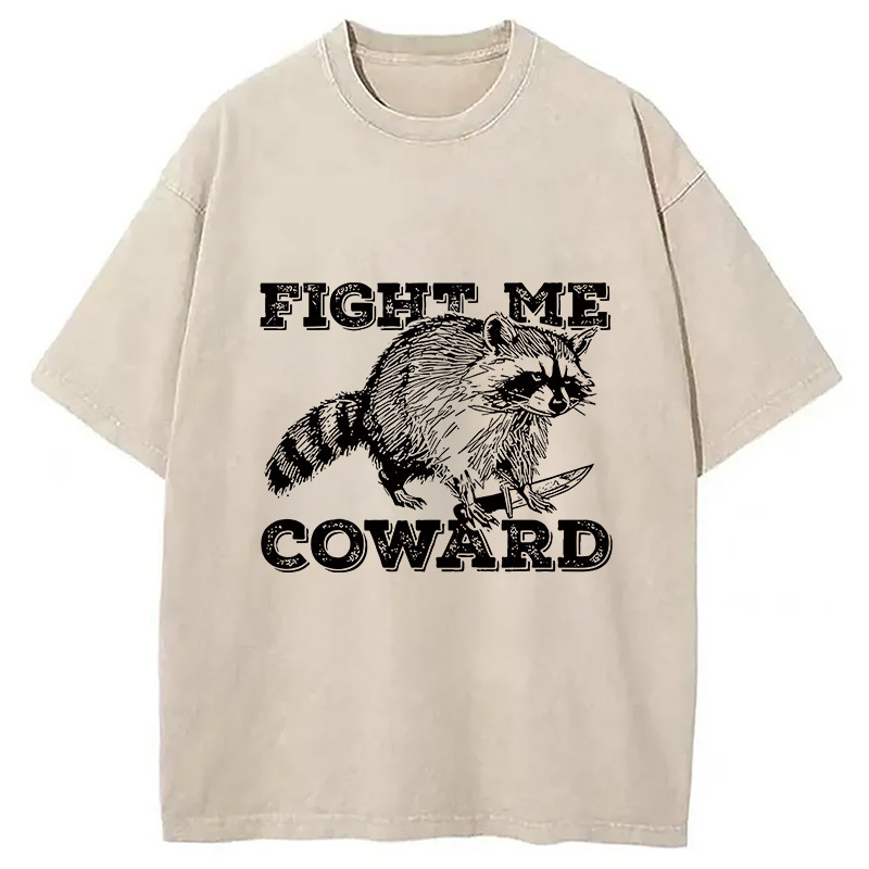 Raccoon With A Knife Washed T-Shirt Cool Urban Street Style Shirt Gifts For Her Raccoon With A Knife Washed T-Shirt Cool Urban Street Style Shirt Gifts For Her