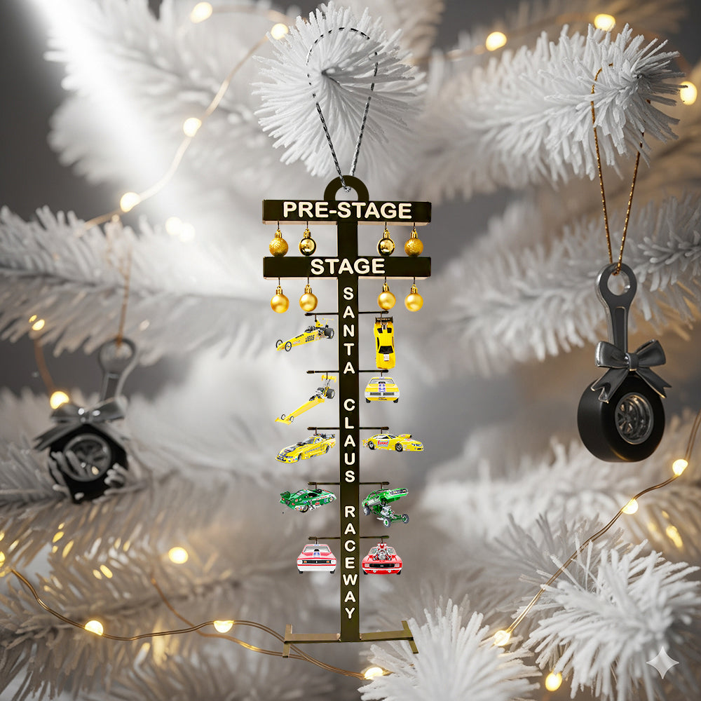 Racing Christmas Tree Ornament Personalized Gift For Car Lovers - Xmas Home Decoration Gift