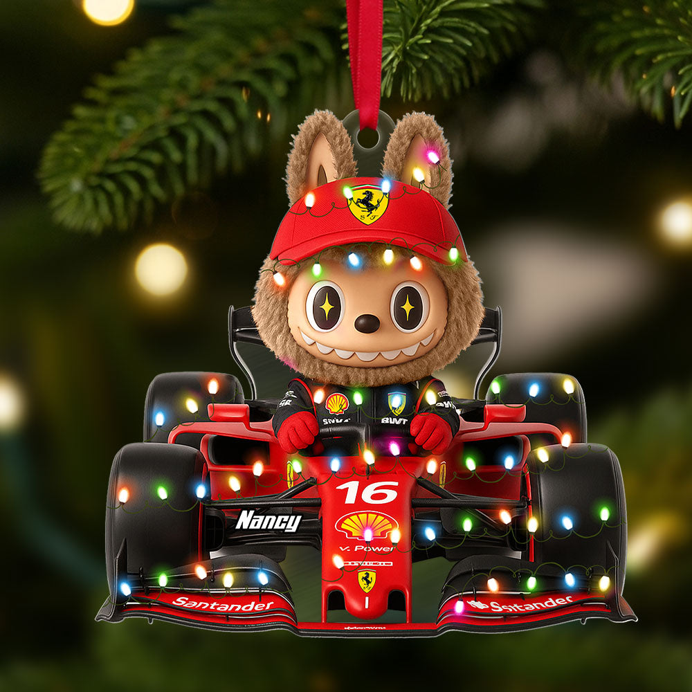 Racing Driver Ornament - Personalized Gifts For For Car Enthusiasts - Festive Holiday Keepsake Gift