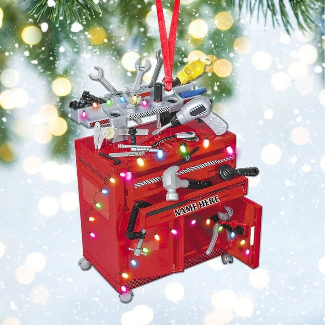 Racing Repair Tools Ornament Personalized Racer Christmas Ornament Car Racer Ornament Christmas Gift For Car Racer