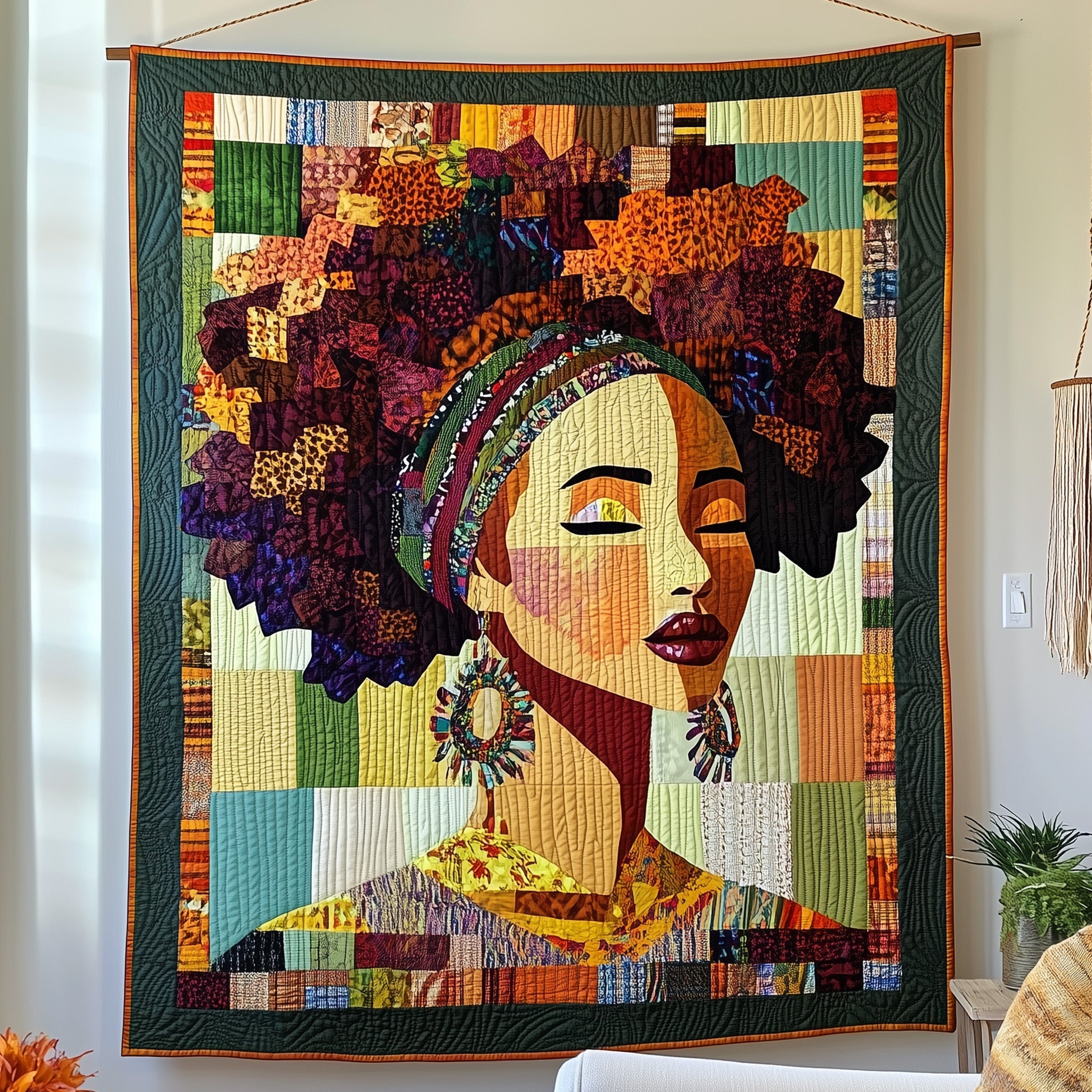Radiance of a Queen Quilted Blanket Merchandise Throw BlanketMelanin African American Gifts Stuff