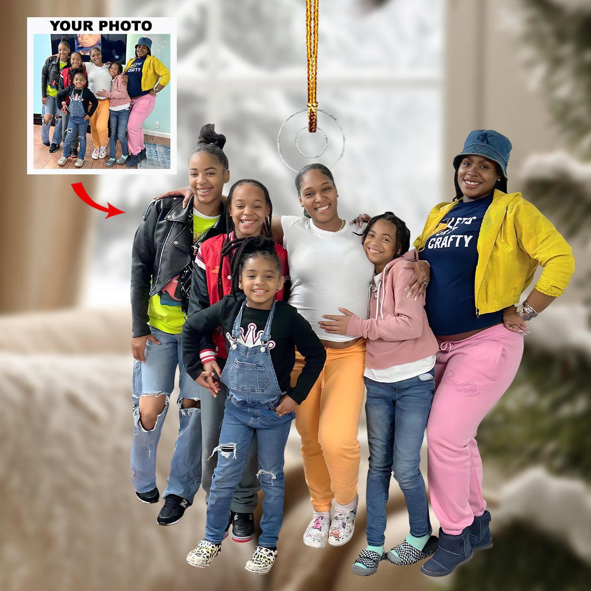 Radiance Of Family Personalized Photo Mica Ornament Christmas Gift For Family Members