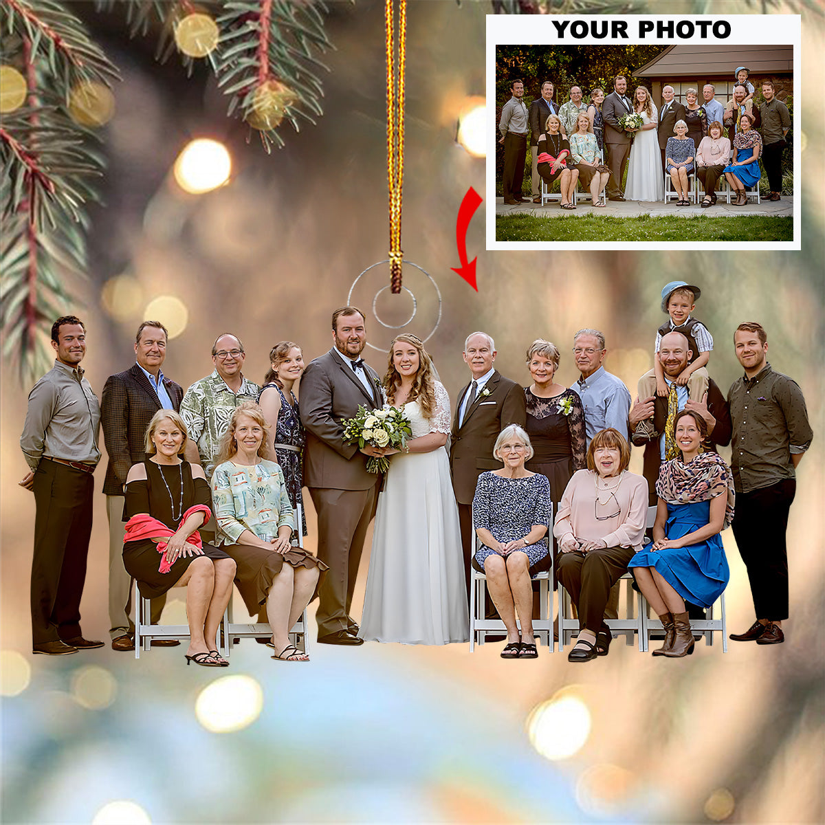 Radiance Of Love Personalized Photo Mica Ornament Christmas Gift For Family Members We