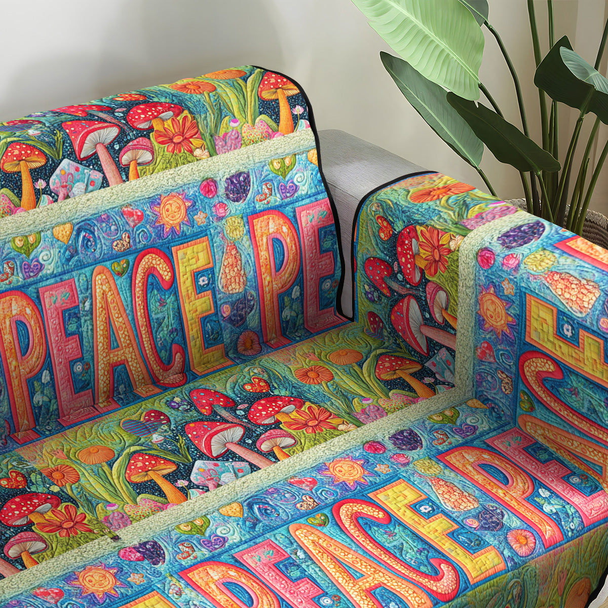Radiance of Peace Quilted Sofa Cover Couch Protector Gift Ideas For Friends