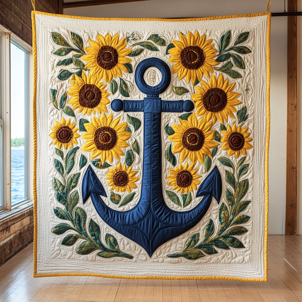 Radiant Anchor Quilt Cozy Quilt Blanket for Winter Relaxation
