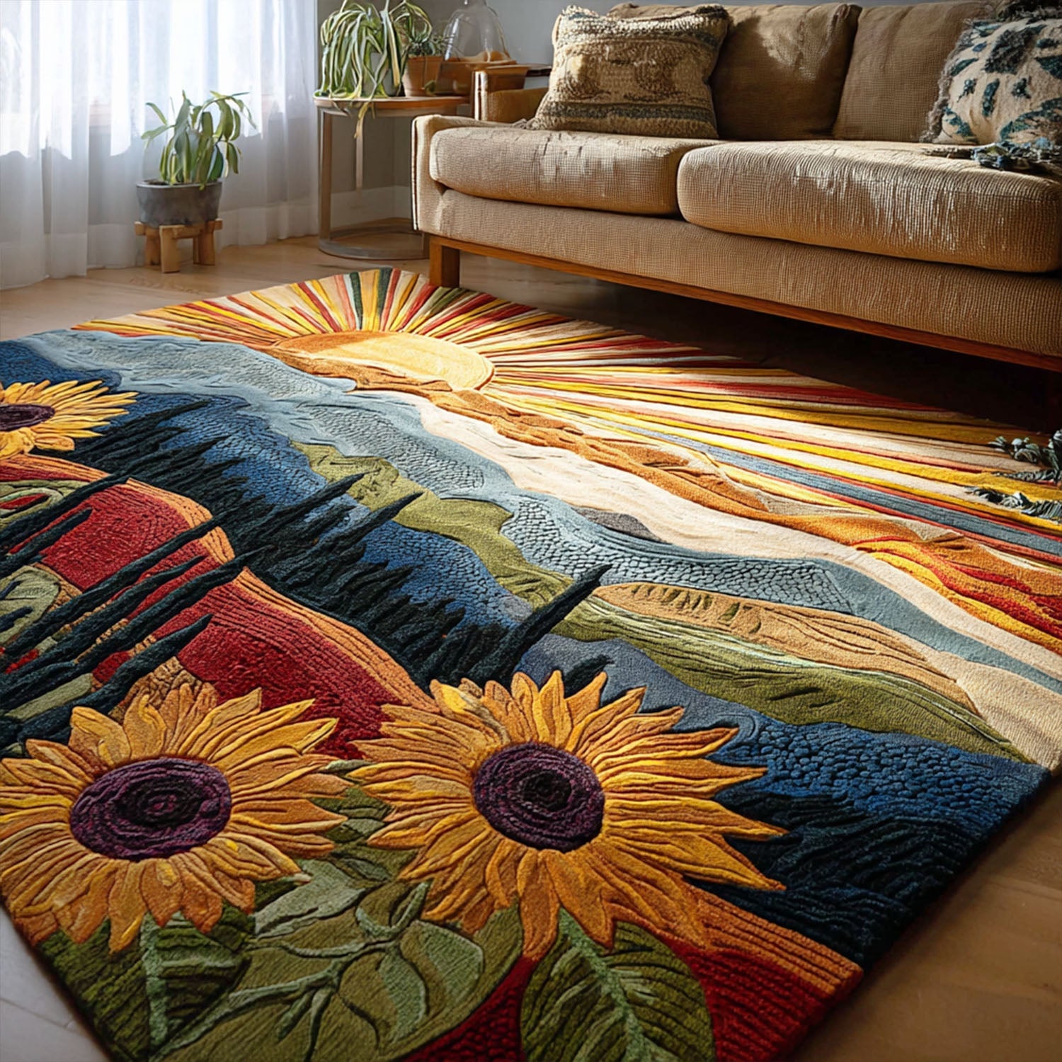 Radiant Dawn Area Rug  Dining Room Rug Christmas Gifts For Parent In Laws