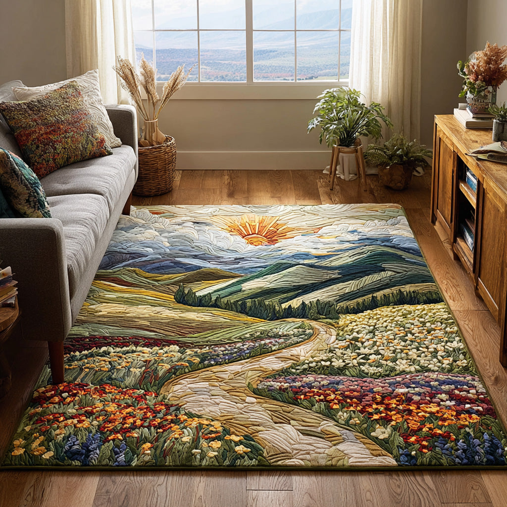 Radiant Dawn Area Rug  Dining Room Rug Family Fun Gifts For Christmas
