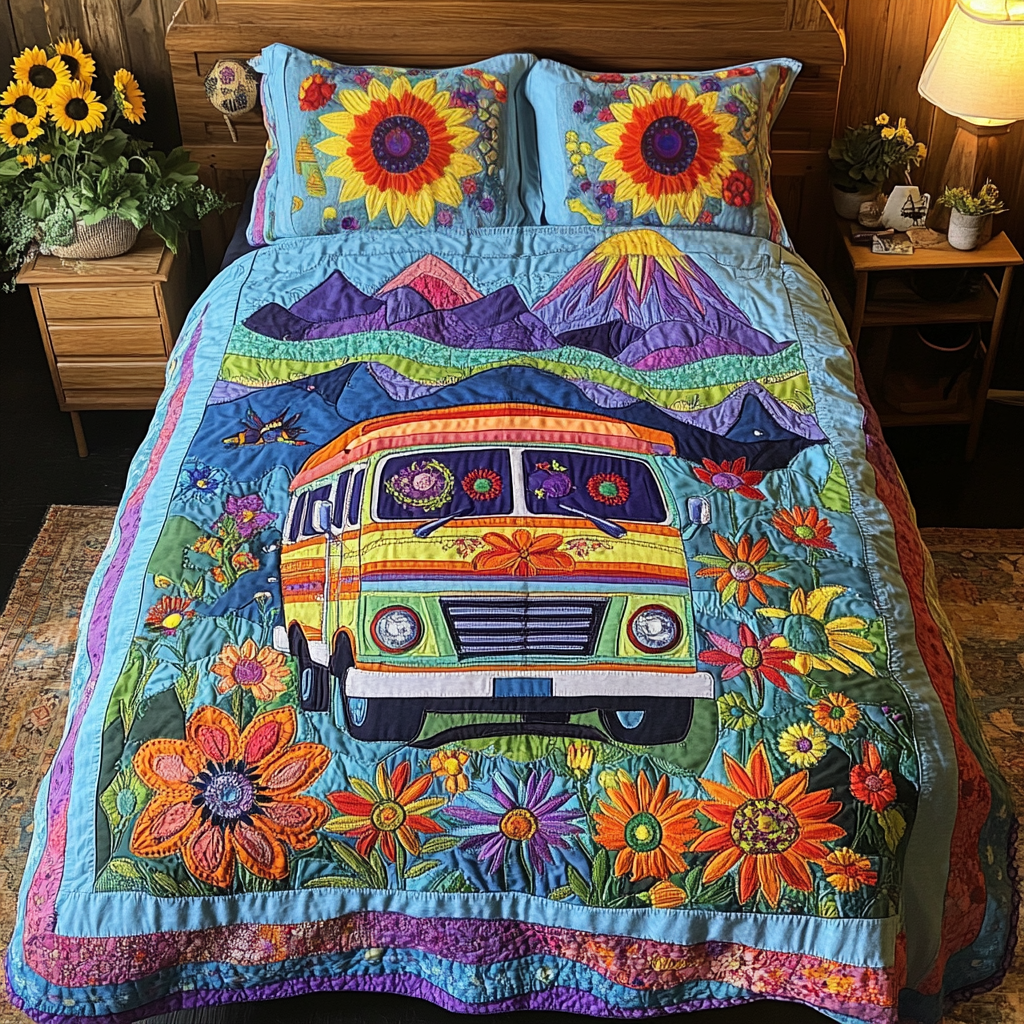 Radiant Escape Quilted Bedding Set Special Home Gift Idea for Comfortable Living