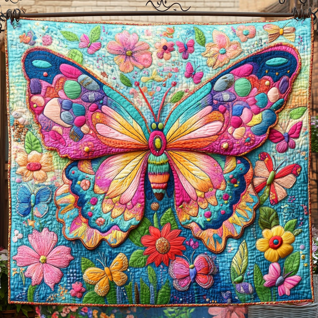 Radiant Flutter Quilted Blanket Butterfly Gifts For Ladies