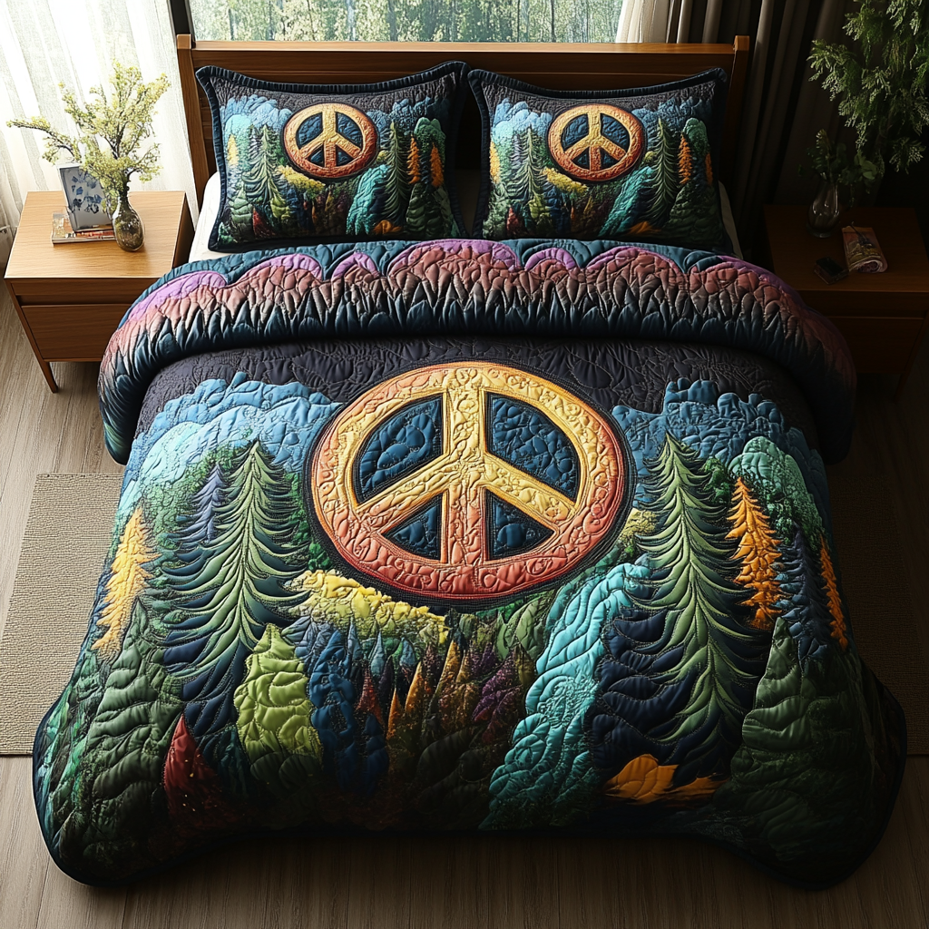 Radiant Forest Souls Quilted Bedding Set Bed Decor Ideas Birthday Gift Ideas For Hippies