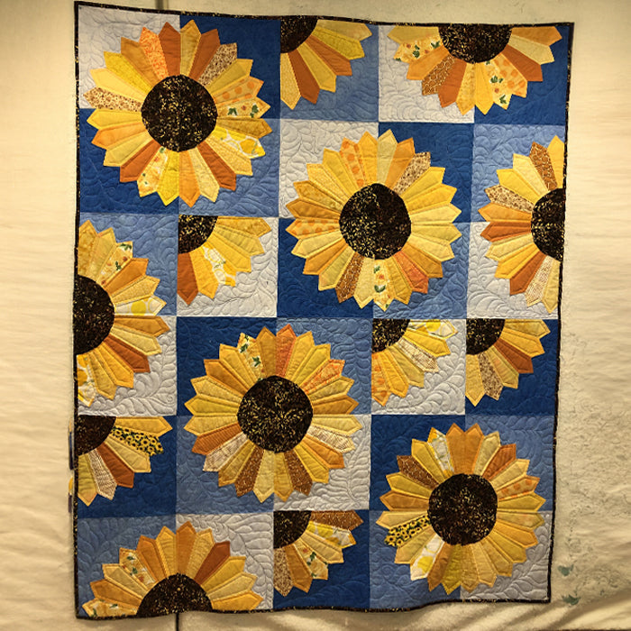 Radiant Helianthus Quilted Blanket Sunflower Gift Items